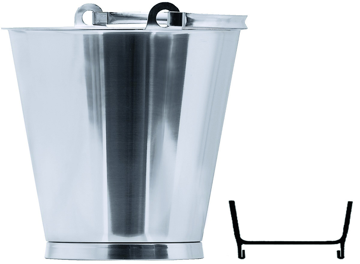 Eimer 15,00 l Edelstahl 18/10 m. Bodenreif